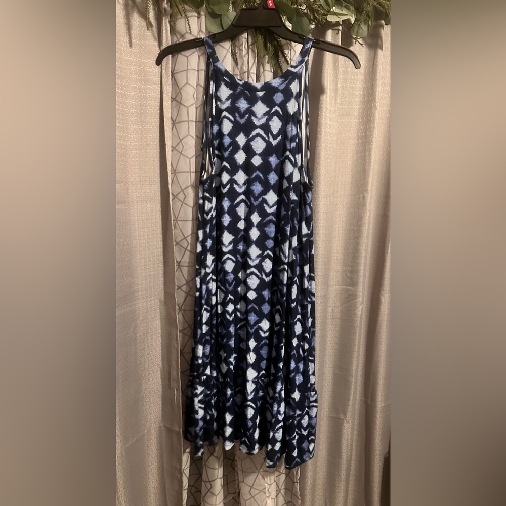 Blue and White Dress